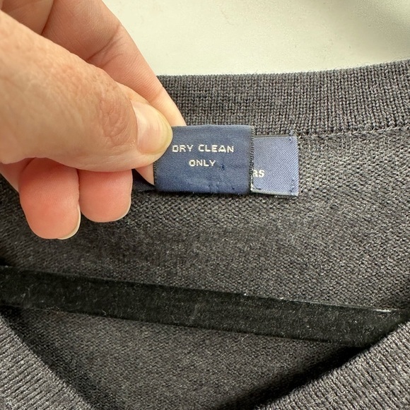 BROOKS BROTHERS 346 MERINO WOOL Men grey V Neck gorpcocre preppy sweater LARGE - Picture 6 of 13